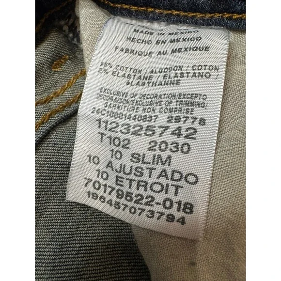 Wrangler Classic Straight Jeans Kids Size 10 Blue Excellent Adjustable Waist - Picture 4 of 6